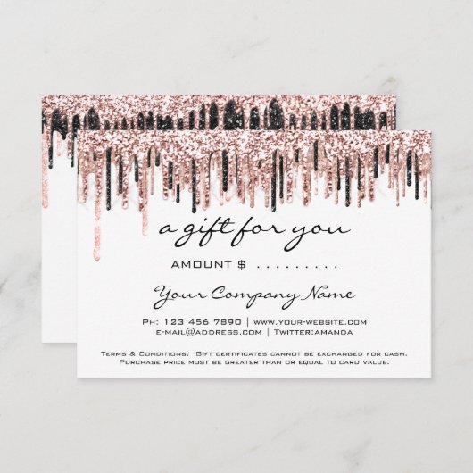 Bedrijfs Cadeaucertificaat Eenvoudig Moderne aandr (Voorkant / Achterkant)