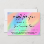 Bedrijfs Cadeaucertificaat Modern sociaal Logo QR (Voorkant)