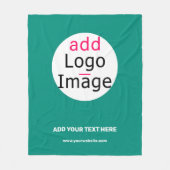 Bedrijfs Chic Minimal Smaragd Groen Fleece Deken (Voorkant)