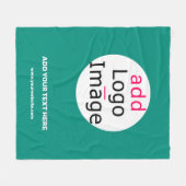 Bedrijfs Chic Minimal Smaragd Groen Fleece Deken (Voorkant (Horizontaal))