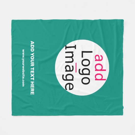 Bedrijfs Chic  Minimal Smaragd Groen Fleece Deken (Voorkant (Horizontaal))