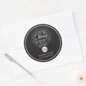 Bedrijfs Collectief Dank u Silver | LOGO toevoegen Ronde Sticker (Envelop)