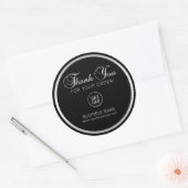 Bedrijfs Collectief Dank u Silver | LOGO toevoegen Ronde Sticker (Envelop)