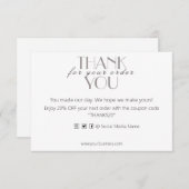 Bedrijfs Dank kaart (Voorkant / Achterkant)