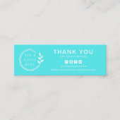 Bedrijfs Dank u Aangepaste Logo Sociale Media Mini Visitekaartje (Voorkant)