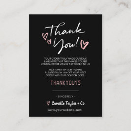 Bedrijfs Dank u & Code van de Korting | Modern  Klantenkaartje