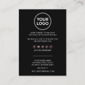 Bedrijfs Dank u & Code van de Korting | Modern  Klantenkaartje (Achterkant)