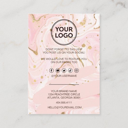 Bedrijfs Dank u & Code van de Korting | Modern Loy Klantenkaartje (Achterkant)