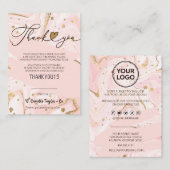 Bedrijfs Dank u & Code van de Korting | Modern Loy Klantenkaartje (Voorkant / Achterkant)