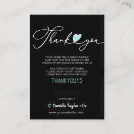 Bedrijfs Dank u & Code van de Korting | Modern Loy Klantenkaartje