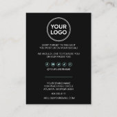 Bedrijfs Dank u & Code van de Korting | Modern Loy Klantenkaartje (Achterkant)