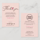 Bedrijfs Dank u & Code van de Korting | Modern Loy Klantenkaartje (Voorkant / Achterkant)