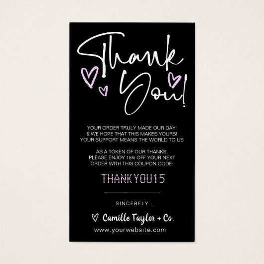 Bedrijfs Dank u & de Holografisch van de Code van  Visitekaartje (Voorkant)