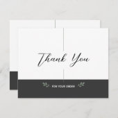 Bedrijfs Dank u Kaart (Voorkant / Achterkant)