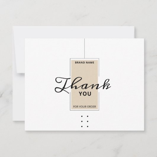 Bedrijfs Dank u Kaart (Voorkant)