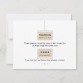 Bedrijfs Dank u Kaart (Achterkant)