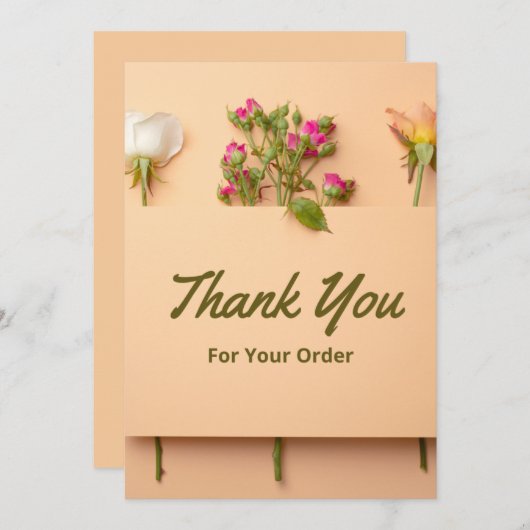 Bedrijfs Dank u Kaart (Voorkant / Achterkant)