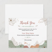 Bedrijfs Dank u Kaart (Voorkant / Achterkant)