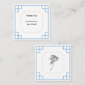 Bedrijfs Dank u Kaart Vierkante Visitekaartje (Voorkant / Achterkant)