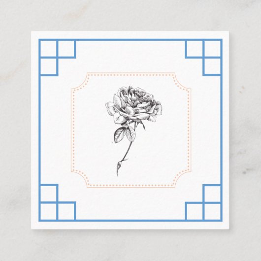 Bedrijfs Dank u Kaart Vierkante Visitekaartje (Achterkant)