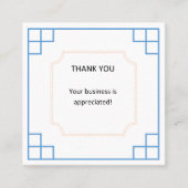 Bedrijfs Dank u Kaart Vierkante Visitekaartje (Voorkant)