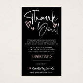 Bedrijfs Dank u & Korting Code Moderne Harten Visitekaartje (Voorkant)