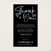 Bedrijfs Dank u & Korting Code Moderne Harten Visitekaartje (Voorkant)