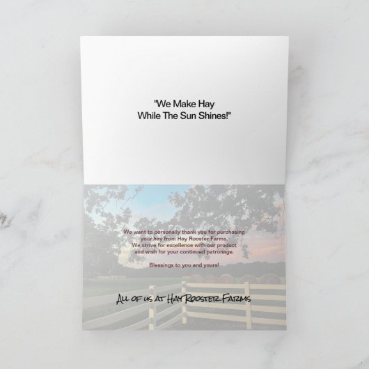 Bedrijfs de Aangepaste Foto & Bedrijfs van het Ber Bedankkaart (Binnen)