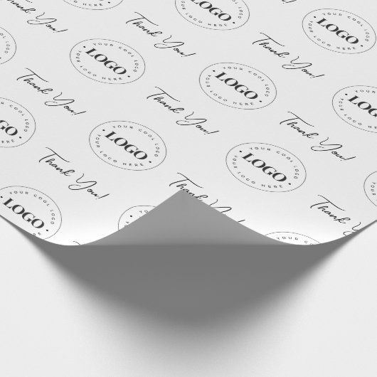 Bedrijfs de Aangepaste Logo van het Bedrijf Dank u Cadeaupapier (Hoek)