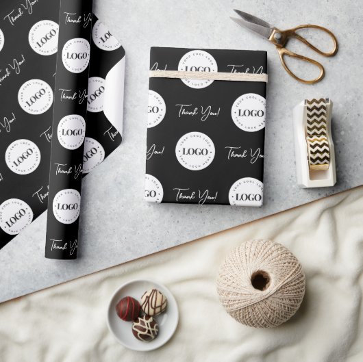 Bedrijfs de Aangepaste Logo van het Bedrijf Dank u Cadeaupapier (Crafts)