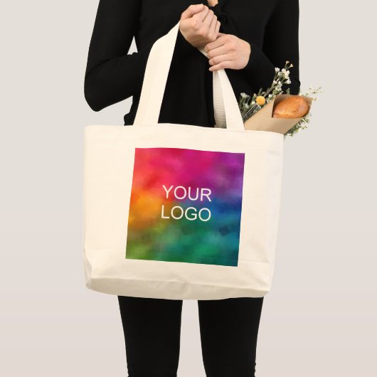 Bedrijfs de Aangepaste Logo van het Bedrijf upload Grote Tote Bag (Voorkant (product))