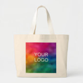 Bedrijfs de Aangepaste Logo van het Bedrijf upload Grote Tote Bag (Voorkant)