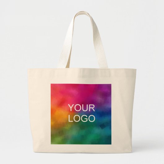 Bedrijfs de Aangepaste Logo van het Bedrijf upload Grote Tote Bag (Voorkant)