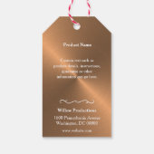 Bedrijfs de Koper van het Bedrijf van de Logo hang Cadeaulabel (Achterkant)