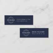 Bedrijfs de Logo van de Gebeurtenis van de Drink V Mini Visitekaartje (Voorkant / Achterkant)