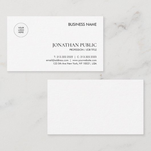 Bedrijfs de Moderne Professionele Zaken Van de Sja Visitekaartje (Voorkant / Achterkant)