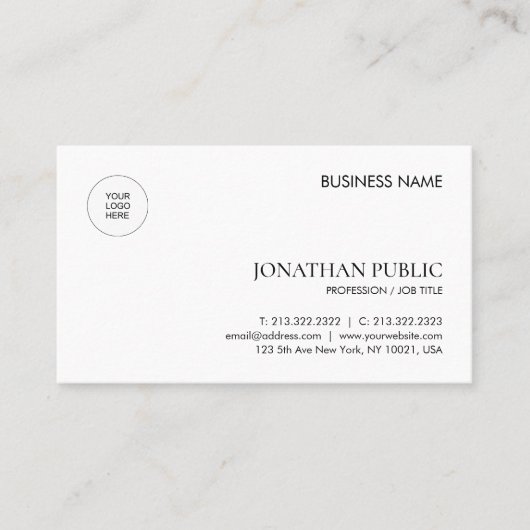 Bedrijfs de Moderne Professionele Zaken Van de Sja Visitekaartje (Voorkant)