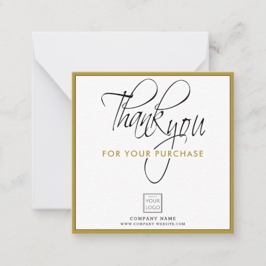 Bedrijfs de Naam van het Bedrijf van de Logo Dank  Notitiekaartje (Voorkant)