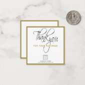 Bedrijfs de Naam van het Bedrijf van de Logo Dank  Notitiekaartje (Voorkant / Achterkant in situ)