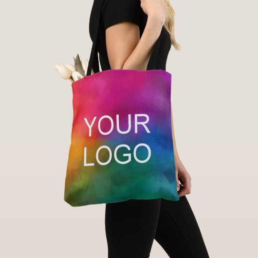 Bedrijfs de Sjabloon van de Tekst van de Logo Mode Tote Bag (Dichtbij)