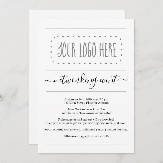 Bedrijfs de Uitnodiging van de Gebeurtenis van het (Voorkant / Achterkant)