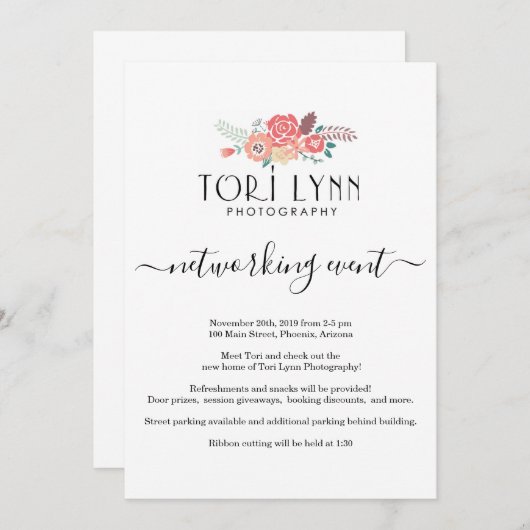 Bedrijfs de Uitnodiging van de Gebeurtenis van het (Voorkant / Achterkant)