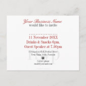 Bedrijfs de Uitnodiging van de Partij van de Kanto (Achterkant)