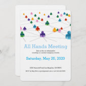 Bedrijfs de Uitnodiging van het Team van het Netwe (Voorkant / Achterkant)