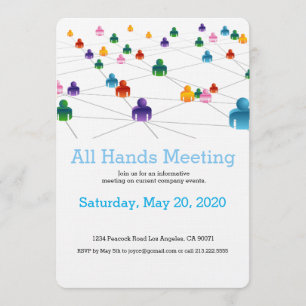 Bedrijfs de Uitnodiging van het Team van het Netwe