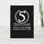 Bedrijfs de Werknemers van de Partij 5 Jaar het Ju Kaart (Voorkant)