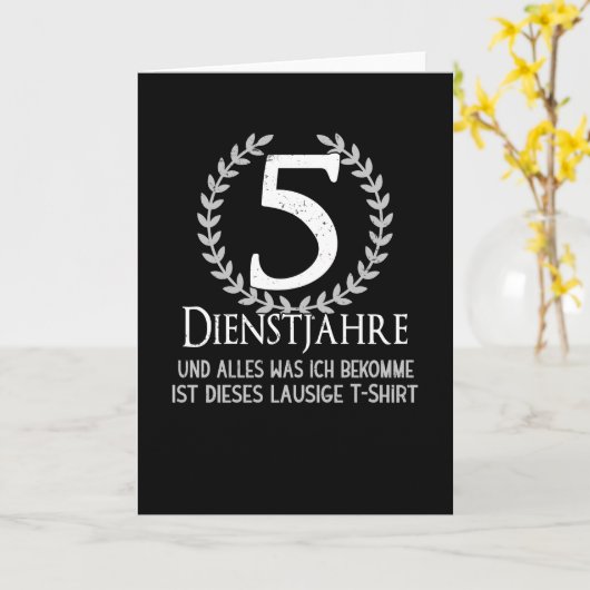 Bedrijfs de Werknemers van de Partij 5 Jaar het Ju Kaart (Gele Bloem)