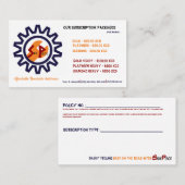 Bedrijfs- en Lidmaatschapskaart Visitekaartje (Voorkant / Achterkant)