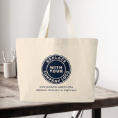 Bedrijfs- en merk Logo Company Events toevoegen Grote Tote Bag