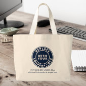 Bedrijfs- en merk Logo Company Events toevoegen Grote Tote Bag